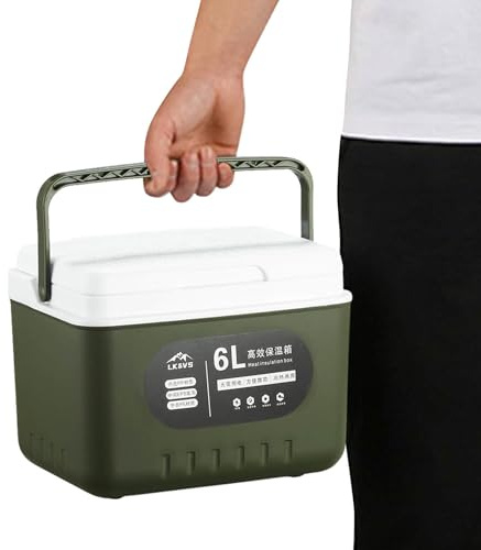 Scatola isolata – durevole Ice Box | Spaziose scatole per il pranzo | Frigorifero portatile adatto per picnic all'aperto, viaggi, campeggio e conservazione di alimenti e bevande a temperatura