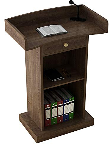 JIANSMZ Presentation Lectern Stand,Presentation Lectern,Portable Lectern Podium with Drawer Ideal for Company Campus Restaurant Wedding Events Reception Stand for Public Speak,Na