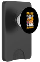 Facile à distraire par Les Chats et Les ukulélés PopSockets PopWallet pour MagSafe
