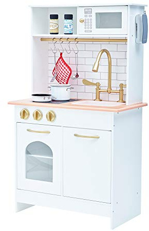 Cucina giocattolo bianca in legno per bambini e bambine Teamson Kids TD-12681A