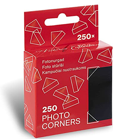 Säurefreie Fotoecken Selbstklebend & Transparent zum Fotos Einkleben - 250 Durchsichtige Klebeecken mit Leicht zu Bedienendem Spender | Fotokleber Geeignet für jedes Fotoalbum