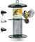 wildtier herz I Vogelfutterspender 26cm - Erdnussfutterspender aus rostfreiem Metall, Vogel Futterstation, Futtersäule, Nüsse Erdnüsse, Wildvögel Futtersilo, Grün