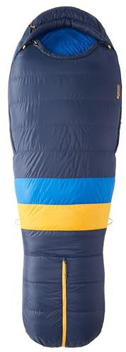 Marmot Mujer Women's Ouray, Saco de dormir tipo momia para adulto, relleno de pluma de 650, ligero y cálido, 168 cm, hasta -40°, Solar/Red Sun, 168 cm