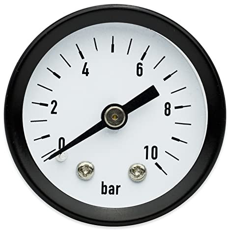 Manometer 42 mm Hauswasserwerk 1/4 AG 0-10 bar Wasserdruck Wasser Luft Druckmanometer Druckkessel Mambrankessel