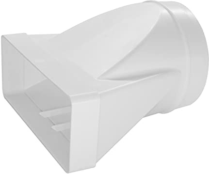 Steinberg14 Pipe Connector 220 x 90 mm, Diameter 150 mm, Flat Duct to Round Pipe Transition Piece, Plastic Connector, Adapter, Reducer - 8 x 4 inch to Ø 6 inch