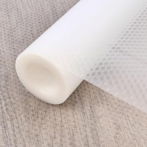 OctBird 45x500cm Transparent Dot Pattern Non-Slip Drawer Liners for Kitchen Cupboard & Shelf