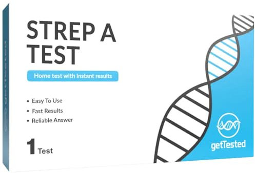 GetTested Strep A Testkit – CE-zertifizierter Rachenabstrich für zu Hause zum Nachweis von Streptococcus Gruppe A, schnelle Ergebnisse in 5 Minuten, einfacher und diskreter Selbsttest