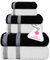 Casa Copenhagen Solitaire Mix 6-teiliges Handtuchset - Schwarz + Weiß, 600 g/m², 2 Badetücher, 2 Handtücher, 2 Waschlappen aus weicher ägyptischer Baumwolle für Badezimmer, Küche und Dusche