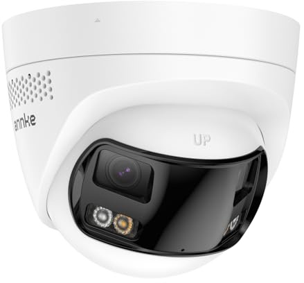 ANNKE PoE Security Camera Outdoor with Dual Lens 180° Filed of View, 6MP IP Surveillance Camera Support Color Night Vision, Person/Vehicle Detection, Two-Way Talk, Built-in SD Card Slot