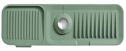 Odot Alfombrilla De Silicona para Grifo Blanco Alfombrilla Fregadero Cocina Recortables Protector contra Salpicaduras para Fregadero, Tapete Fregadero para Encimera de Cocina Baño (Verde,45x14cm)