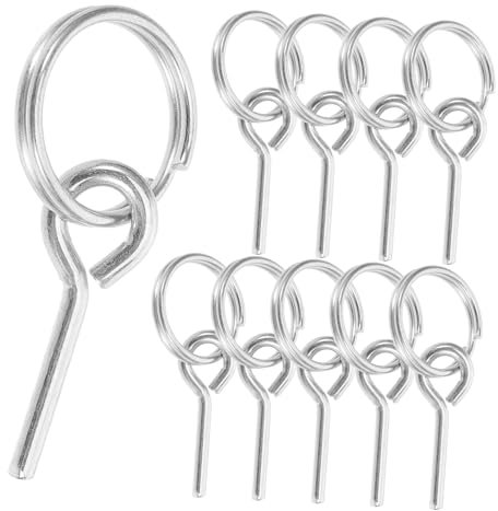 NULYLU 10pièces Accessoires De Camping Connecteurs De Tente Fibres avec Anneau Et Piquet Pratiques pour Connexion De Tentes Plein Air