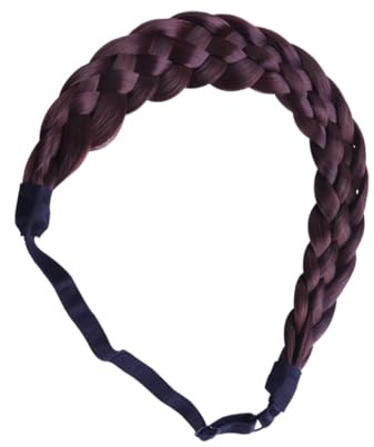 CLISPEED Peluca Trenzada De Alambre Trenzas De Moda Postizos Tocados Para Mujer Cabello De Diadema Flexible