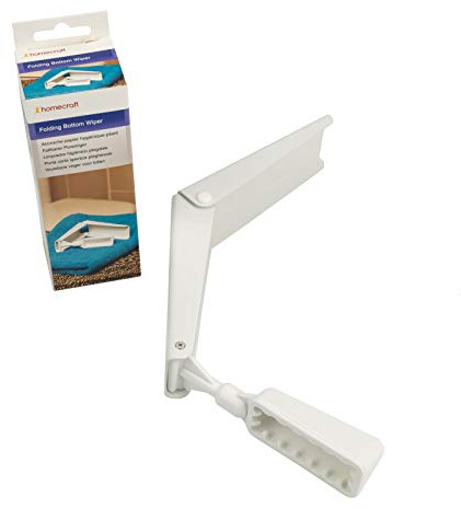 Sammons Preston Curved Toilet Aid, Folding 10 Toilet Paper Holder & Bottom Wiper Aids for Independent Daily Living, Portable Wiping Tool for Bathroom Comfort, Lightweight Self-Wipe Hygiene Tool
