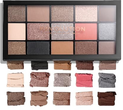 Revolution Reloaded Eyeshadow Palette, Seduction, 15 Shades, 16.5g