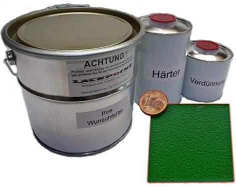 2 Komponenten Bootslack in Wunschfarbe Antirutschbelag Decklack im Set (1 Liter, RAL 9010 Reinweiß)