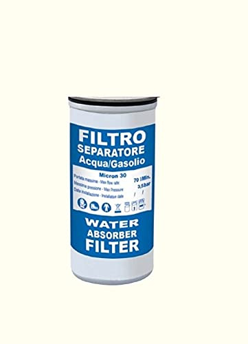 Cartuccia di ricambio per filtro separatore acqua/gasolio 30 micron 70 lt/min per filtro art. 950