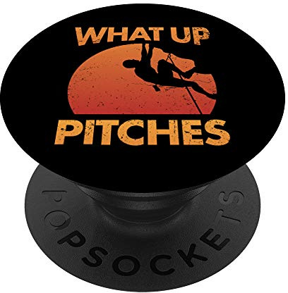Rock Climbing Climb Climber Gift Vintage What Up Pitches PopSockets PopGrip: Swappable Grip for Phones & Tablets