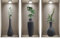 TOARTI 3 Stück 3D Wandsticker Vase,Wandtattoo Wohnzimmer Vasen,Grüne Pflanzen Wandaufkleber,Vinyl Abnehmbare Schwarz Flasche und Grünes Blatt Wandbilder für Schlafzimmer Büro Küche Wanddeko,20CM×40CM