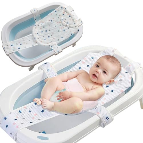 Asiento de Bañera para Bebé,Red de Soporte para Bañera,Asiento de Bañera para Bebés,Asiento de Apoyo,Malla Ducha para Bañera de Bebé,Soporte para Baño para Bebés Ducha Malla Bañ