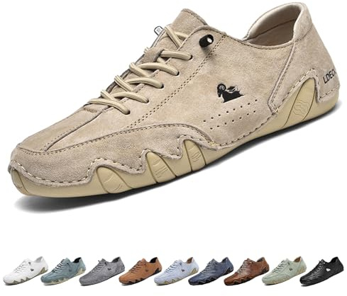 Unisexes Confortables Chaussures pieds Nus, Extérieur Enfiler Décontractées Beck Chaussures Antidérapant Respirant Poids léger Chaussures Bateau Mocassins pour Conduite et Déplacements(Color:Kaki,Size