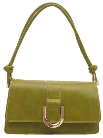 Ruarby Bolso cruzado único negro accesorio de moda para mujeres modernas, práctico bolso de hombro con herrajes, Green