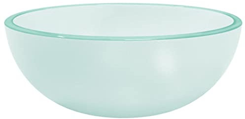 Lavabo en verre trempé 30 x 12 cm, mat, évier moderne pour cuisine et salle de bain, durable et résistant aux rayures, idéal pour les petits espaces