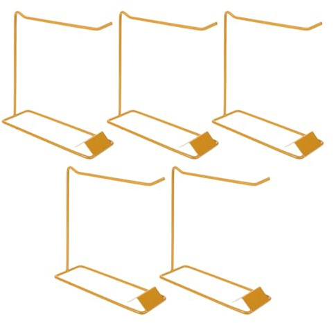 COLLBATH Lot de 5 Présentoirs Métalliques Dorés pour Nail Art Porte-Nuancier de Vernis à Ongles Étagère Compacte pour Échantillons de Gel Support Fer Robuste Salon Manucure