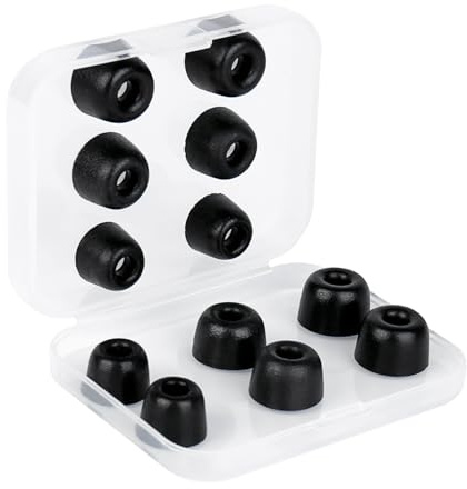 KBEAR KF01 Embouts en mousse à mémoire de forme IEM, embouts pour écouteurs avec un diamètre de buse de 4,9 mm, isolation sonore et maintien sécurisé, embouts de rechange pour écouteurs