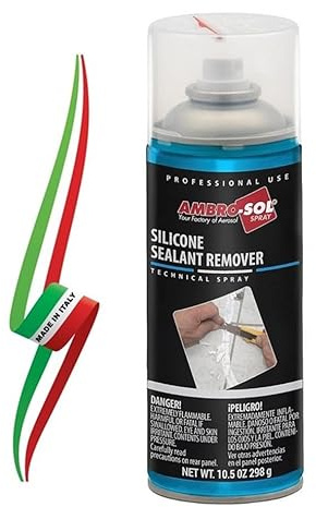 Sciogli Silicone, Rimuove il Silicone e Relativi Residui senza Aggredire le Superfici e senza Opacizzarle, Agisce Rapidamente, Bomboletta Spray in Banda Stagnata Riciclabile 400 ml MADE IN ITALY