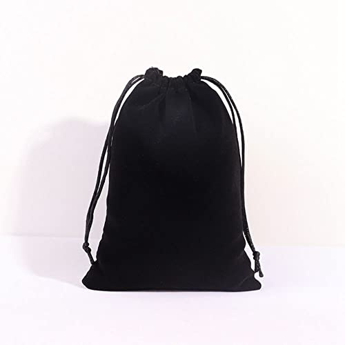 LUMoony 5 sacchetti regalo da 30 cm x 40 cm con coulisse, grandi sacchetti regalo in velluto nero per gioielli, matrimoni, feste, Natale, fai da te