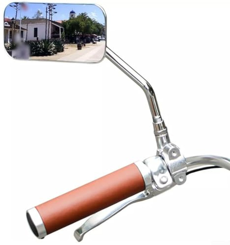 Getdoublerich 2 specchietti retrovisori retrò per bicicletta, infrangibili, vintage, in metallo, per diversi tipi di biciclette