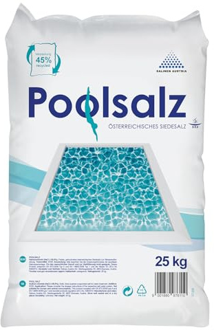 Salinen Austria 25 kg Poolsalz Siedesalz Pool Chlorgenerator Salzwasser Elektrolyse