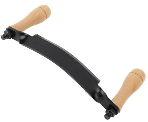 Draw Shave Knife, Curved Draw Shave Tool Debarking Hand Tool Tree Bark Peeler Tool with Wooden Handle for Woodworking (Curved Type)