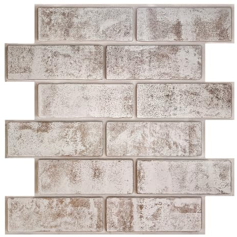 COMSTICKC 3D Wandpaneele Selbstklebend, Hochwertige 3D Wandfliesen Steinoptik, 10 Stück, Wandverkleidung Selbstklebend Steinoptik 3D PVC Wandpaneele Innenwanddekoration,30x30 CM,Wasserdicht