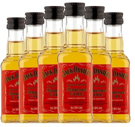 Whisky Bourbon Jack Daniel's Tennessee Fire Miniaturflasche 5 cl (Karton mit 6 Miniaturflasche von 5 cl)
