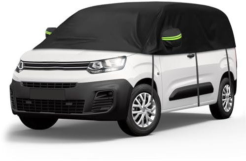 Autoabdeckung Wasserdicht Ersatz für Citroen Berlingo K9 2018-2024 SWB, Halbgarage, Autohülle Autoplane, Winddichte Halbabdeckung für Allwetter