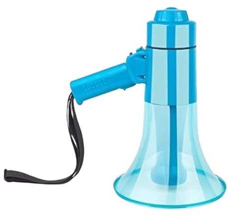 Megafon Bullhorn Bärbar Megafon Bullhorn-högtalare Röstvolymkontroll Och Rem Med LED-ljus Kraftfull Megafon för Demonstrationer