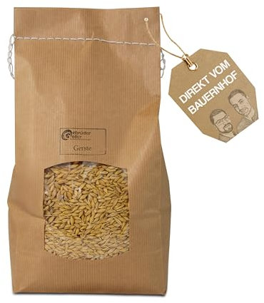 Gebrüder Goller Gerste 12,5kg - Gerstenkörner für Hühnerfutter/Taubenfutter/Entenfutter/Nagerfutter/Kaninchenfutter - Gerstenkorn Getreide für Vögel und Kleintiere direkt vom Hof im Sack