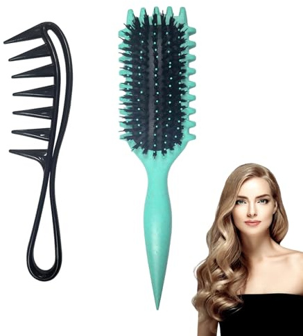 Friseursalon Und Home Use Lockenkamm Naturlocken, Lockenbürste Curly Hair Brush, Breitverzahnter Kamm, Zum Kämmen Und Formen Von Männer- Und Frauenlocken, Für Verschiedenen Arten Von Haaren