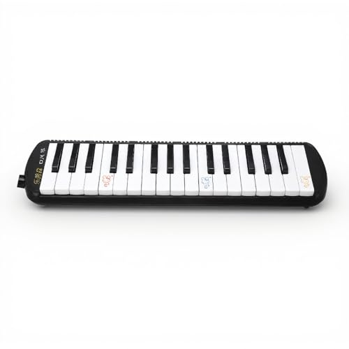 Vvikizy 32 Keys Melodica, 32 Piano Keys Melodica Musical Education Instrument with Mouthpiece and Bendy Tube for Beginners All Ages Portable Lightweight (Black)