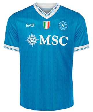 SSC NAPOLI Maglia Replica Home 2025/2026, EA7 Prodotto Ufficiale, Taglia L