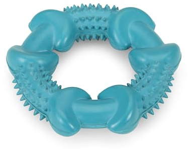 Petface Little Pet Rubber Ring Teething Chew Dog Toy (Pack of 1) | Soft & Sturdy Non-Toxic Rubber, Dental Pimples for Gums, Fun Bouncy Play