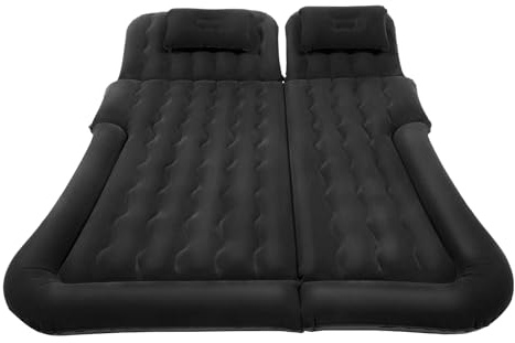 Wisteriariy Matelas gonflable pour SUV, lit gonflable de voiture avec deux coussins et pompe, adapté pour les activités intérieures et extérieures, les voyages, le camping (noir)