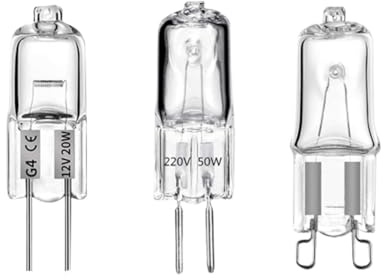 G4 Low Voltage Halogen Lamp Bead G5.3 Aromatherapy 220v12V20W35W Pin Crystal Light Bulb Two Bubble 1 Piece(G5.3 Thick Foot 24V 50W (Long Life))