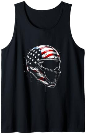 Casque de Football avec Drapeau américain Débardeur