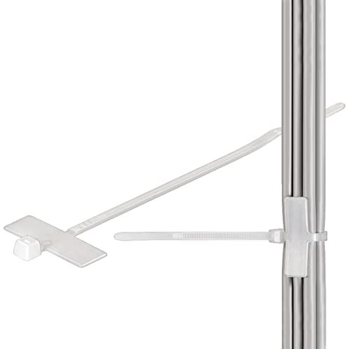 200x Kabelbinder | 100 x 2,5 mm | mit Beschriftungsfeld | Feldgröße: 24 x 8 mm | beschriftbar selbstsichernd | Weiß Transparent | 200 Stück