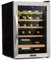 Klarstein Weinkühlschrank, Getränkekühlschrank Schmal, Kühlschrank mit Glastür, Getränkekühlschränke Freistehend, Weinkühlschrank Klein, Weinkühlschränke 1 Zone, UV-Schutz, 4-18 °C, 19 Flaschen