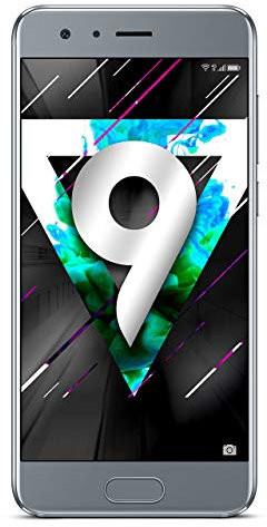 Honor 9-4GB+64GB Dual Sim, Dual Camera 20+12MP, Fast Charge, 5.15 inches SIM-Free Smartphone - UK Official Device - Grey (Renewed)