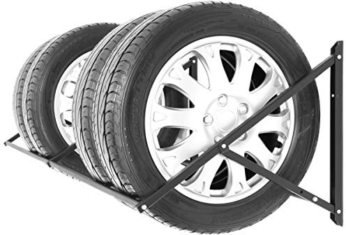 Stillerbursch Reifenregal 8 Reifen zur Wandmontage | Garagenregal | Garage Werkstatt Felgenregal Lagerregal | Felgen Wandhalter | Reifenständer aus Stahl