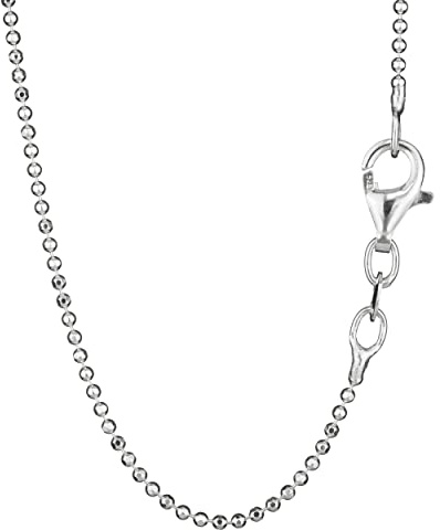 NKlaus 45cm Kugelkette 925 Silber elegante Halskette filigrante Breite 1,2mm Collier 2,24g schwer 8158